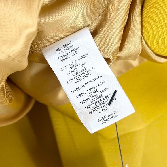 NWT Nili Lotan Valerie Double Breasted Blazer Jacket in Mustard - Picture 6 of 11